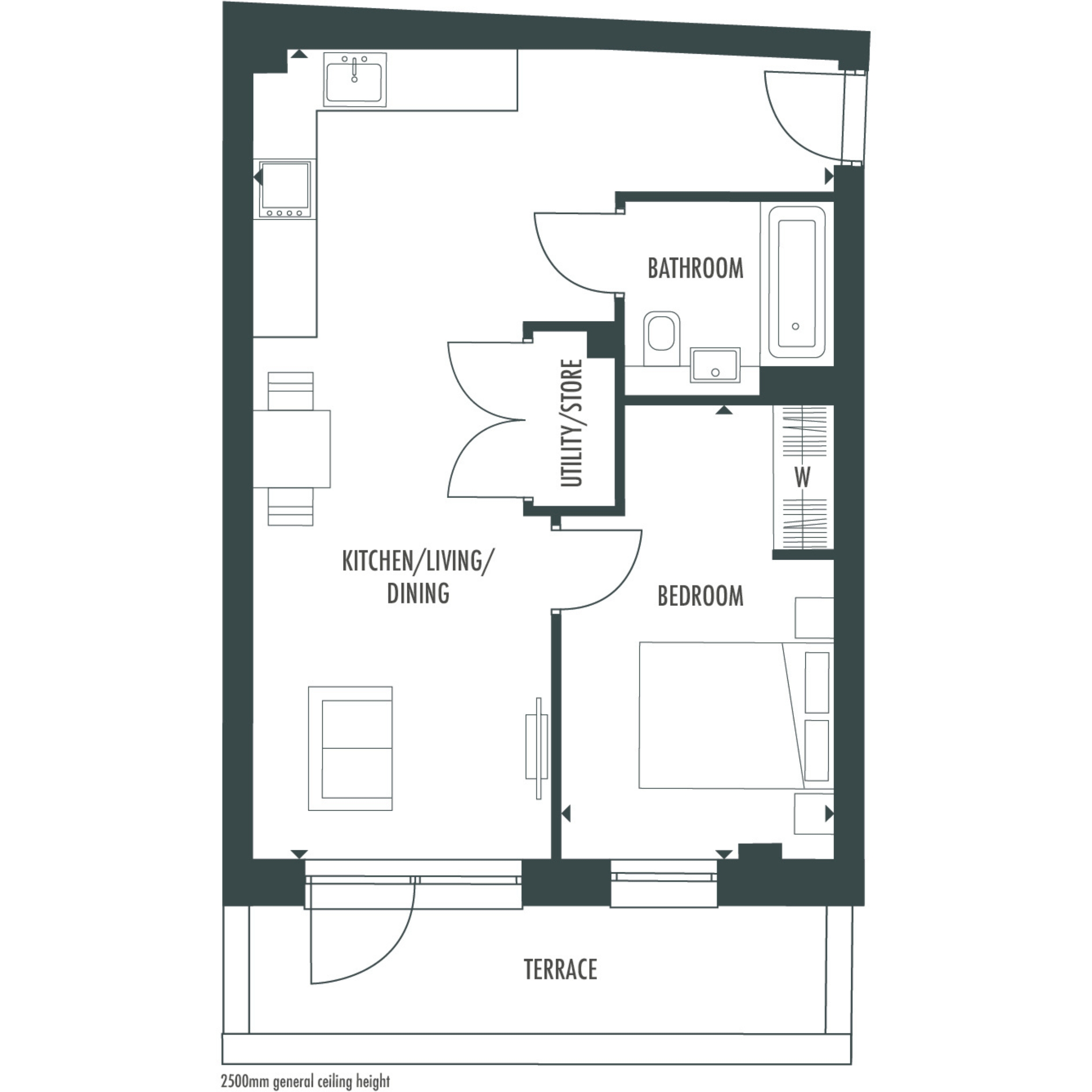 Floorplan for Plot G.06 at West Hampstead Central